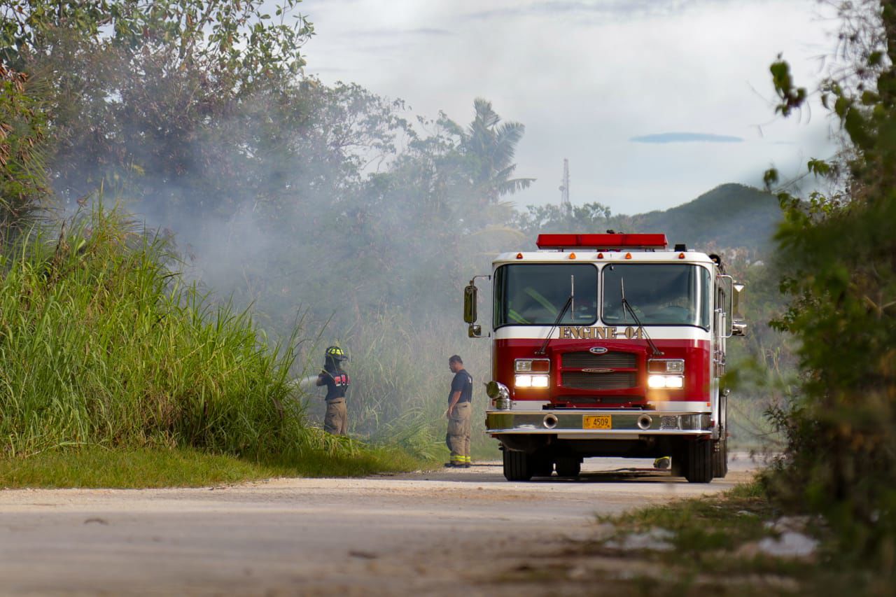 GFD gets trash fire under control